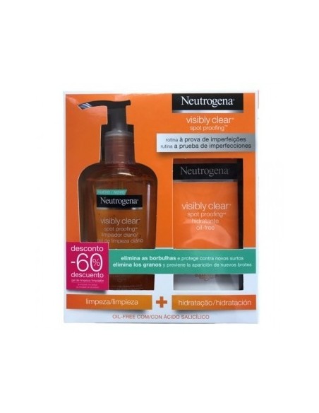 PACK NEUTROGENA VISIBLY CLEAR HIDRATANTE OIL FREE + LIMPIADOR