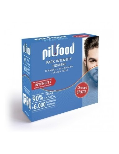 PACK PIL-FOOD INTENSITY HOMBRE AMPOLLAS+COMPRIMIDOS+CHAMPU